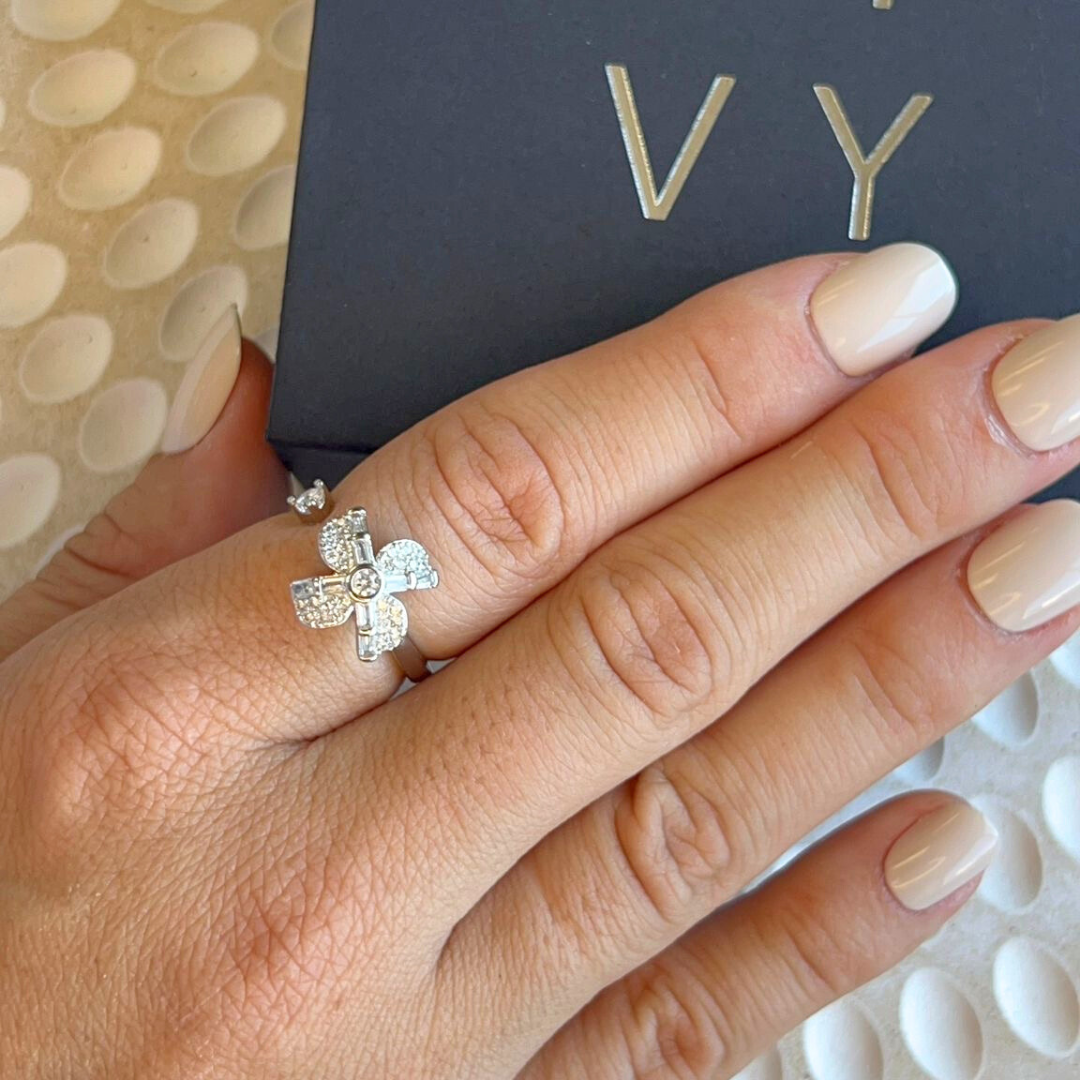 Flower Wing Fidget Ring Mivy Jewellery