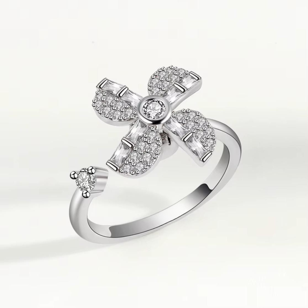 Flower Wing Fidget Ring Mivy Jewellery