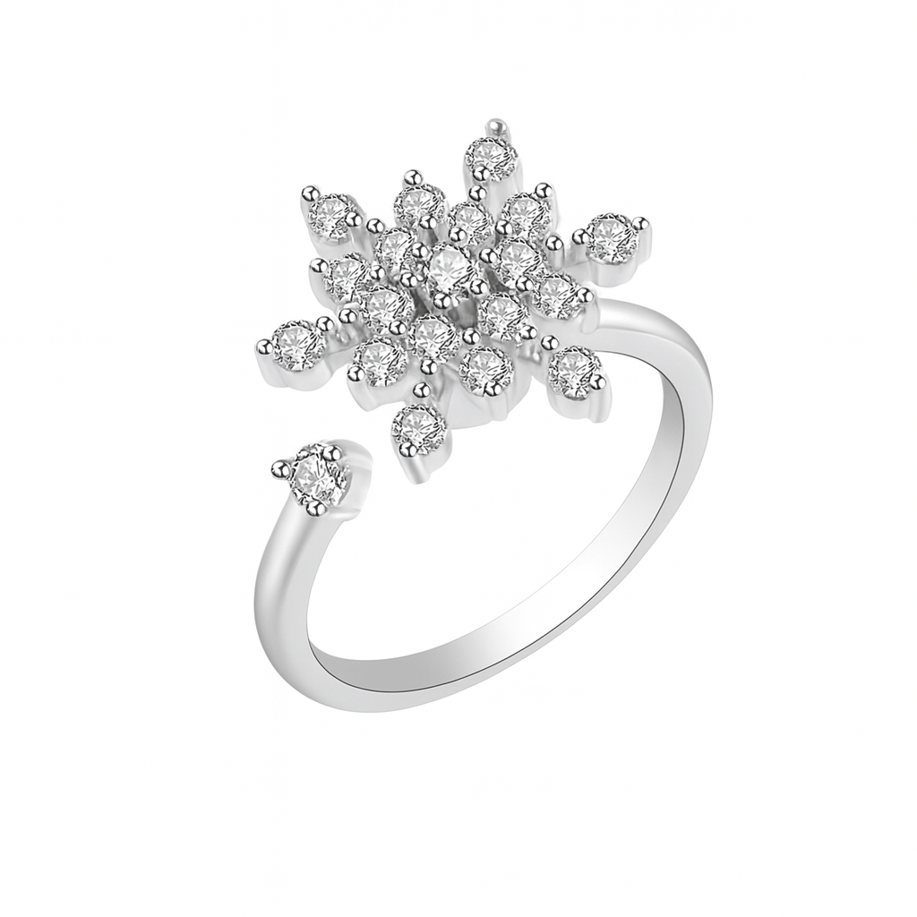 Snowflake Fidget Ring Mivy Jewellery