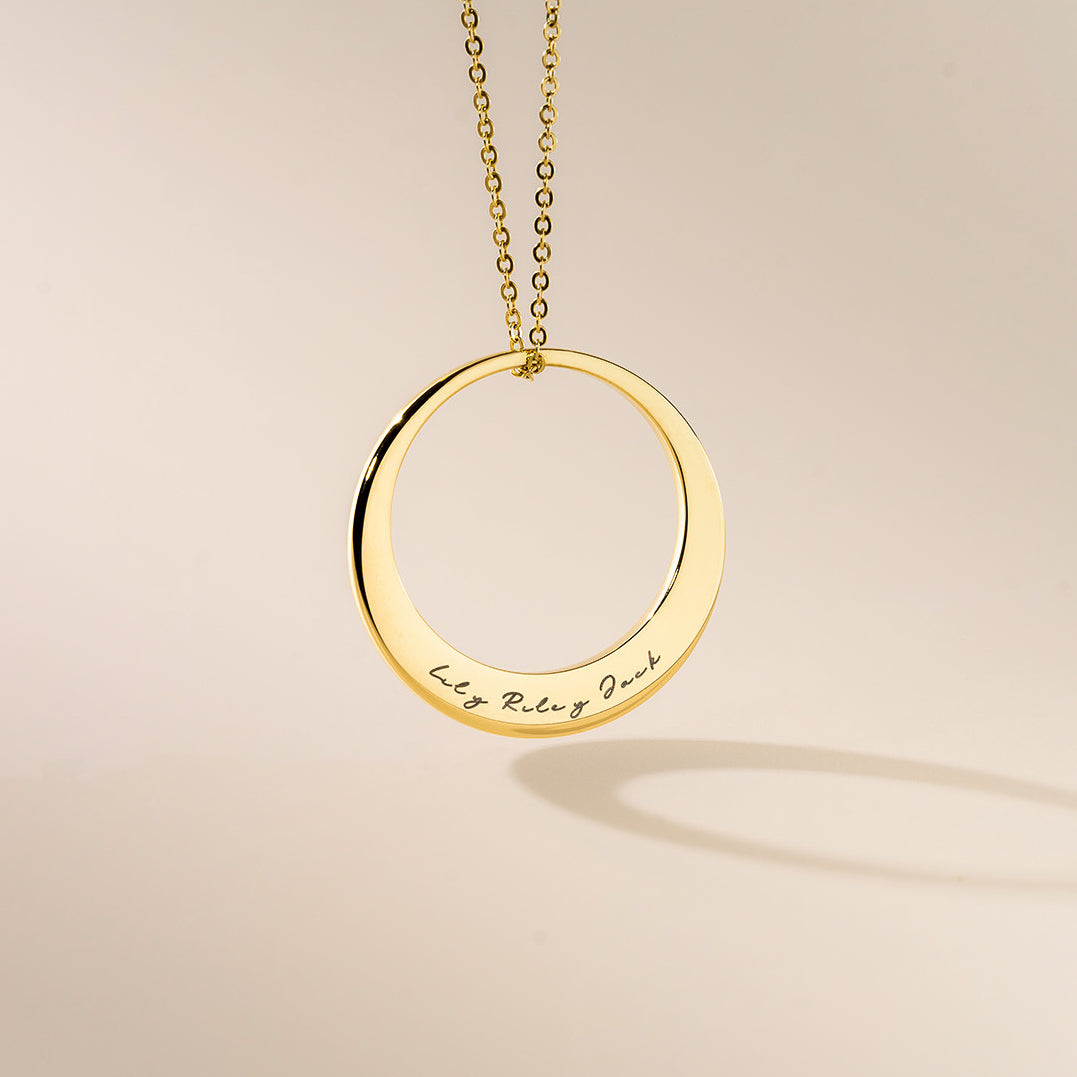 Large Personalised Offset Washer Mivy Jewellery