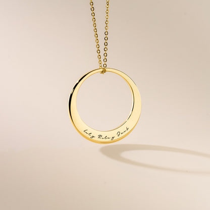 Large Personalised Offset Washer Mivy Jewellery