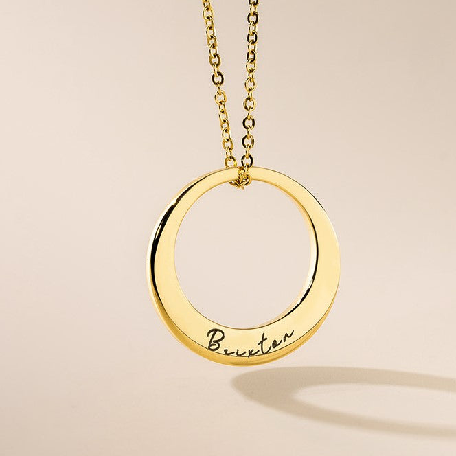 Medium Personalised Offset Washer Mivy Jewellery