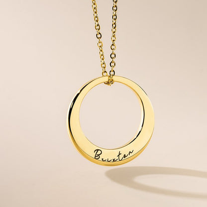 Medium Personalised Offset Washer Mivy Jewellery