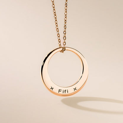 Medium Personalised Offset Washer Mivy Jewellery