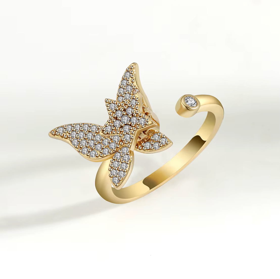 Butterfly & Star Fidget Ring Mivy Jewellery