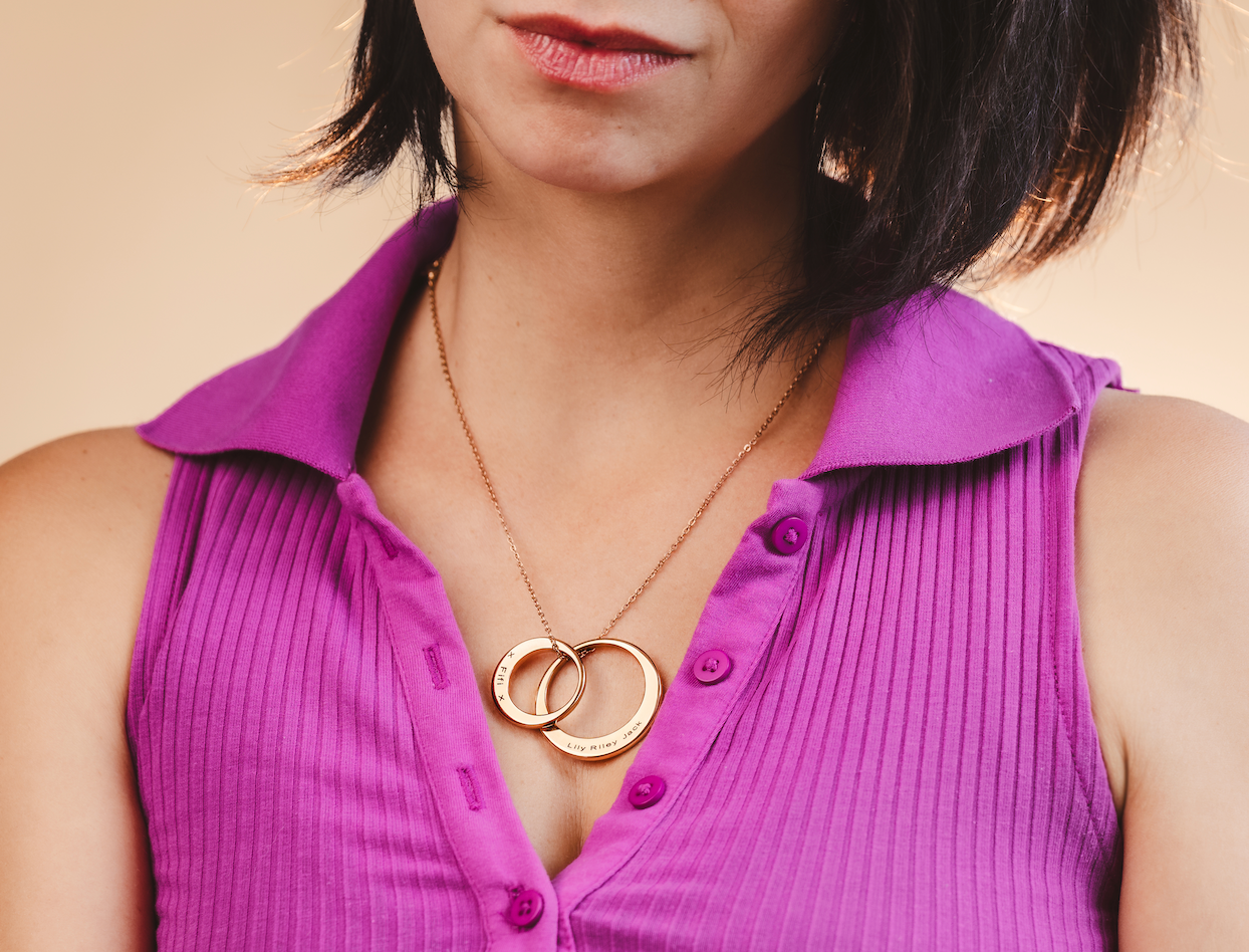 Large Personalised Offset Washer Mivy Jewellery