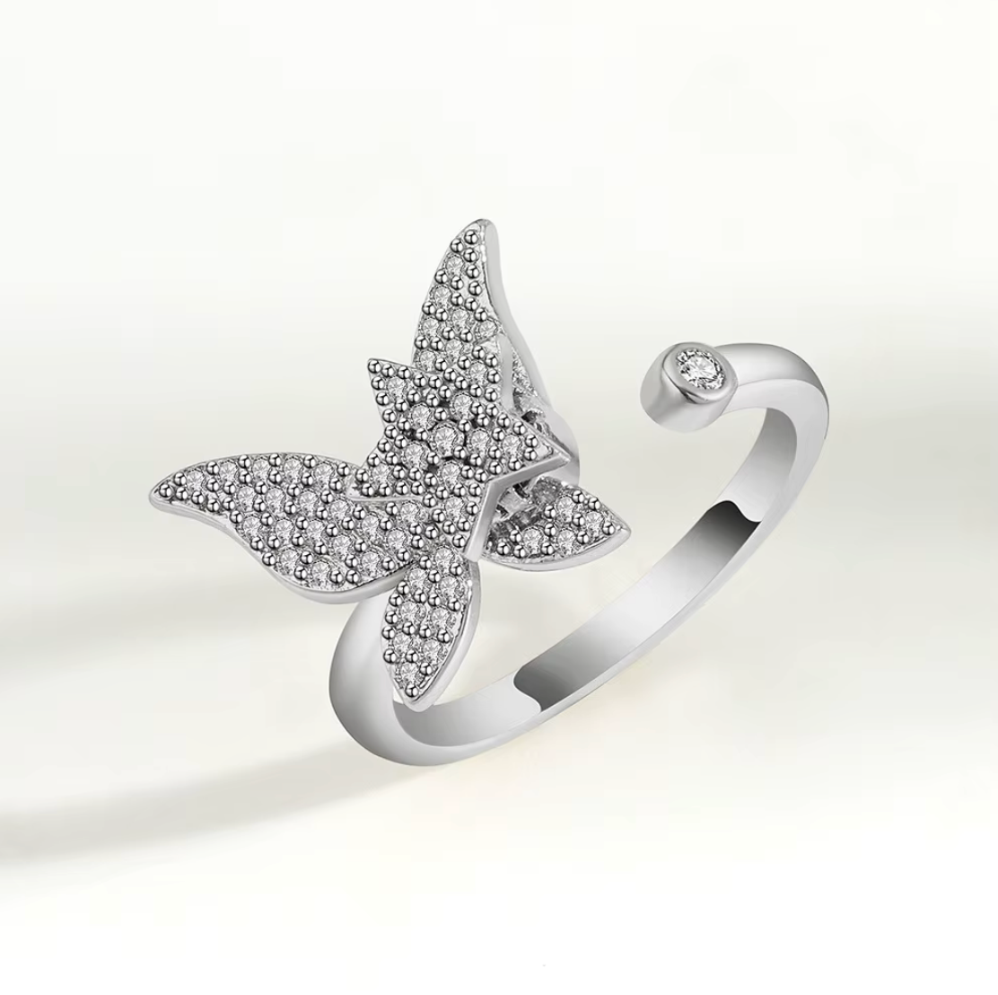 Butterfly & Star Fidget Ring Mivy Jewellery