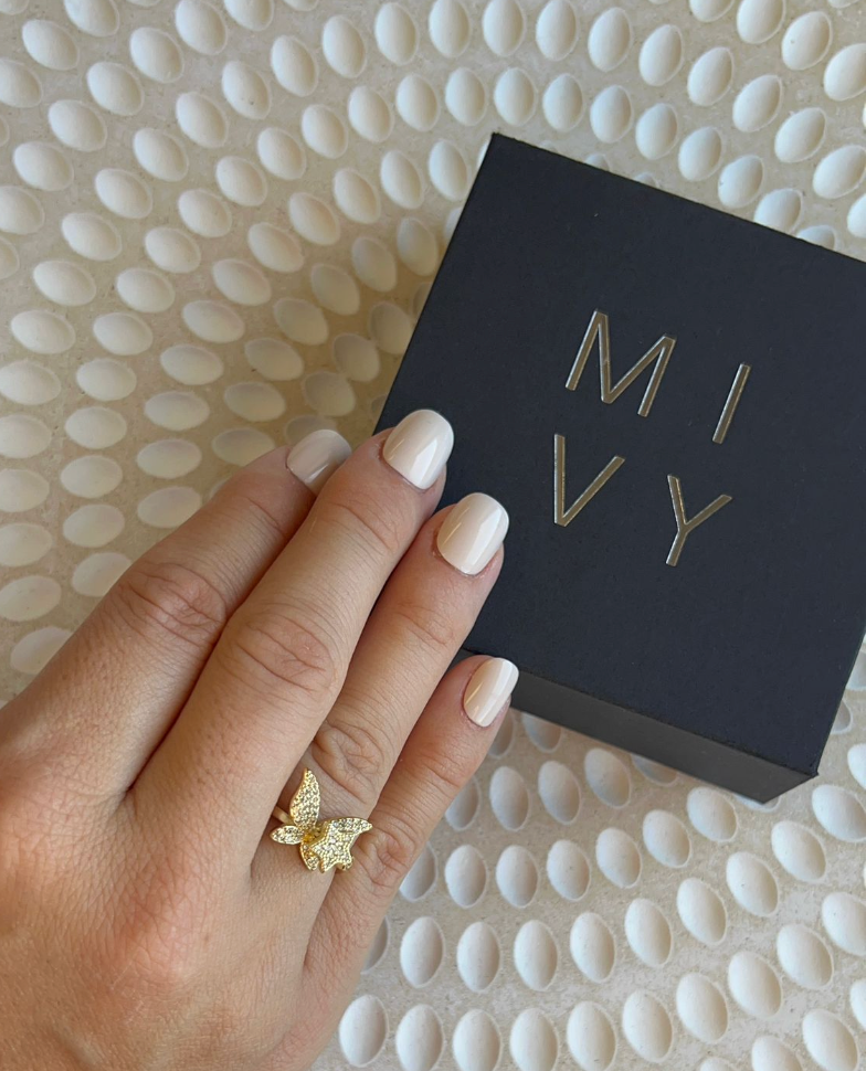 Butterfly & Star Fidget Ring Mivy Jewellery