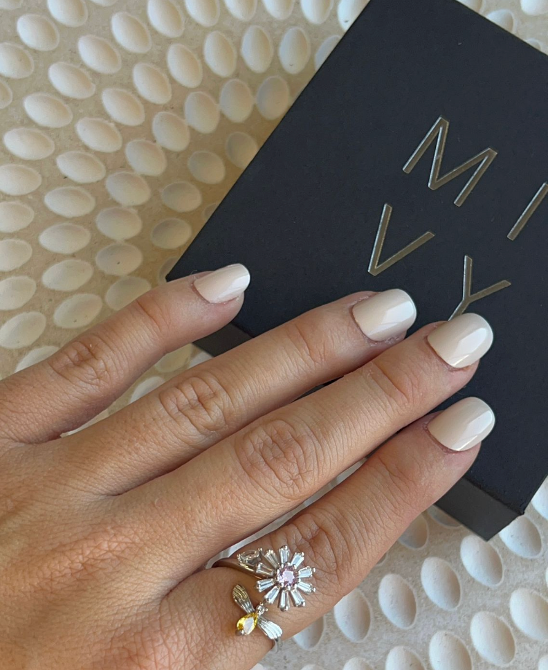 Flower & Bee Fidget Ring Mivy Jewellery