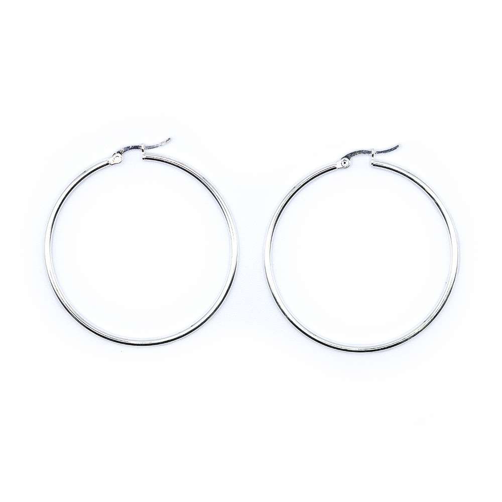 Silver hoop earrings
