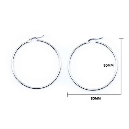 Dimensions of the hoop earrings
