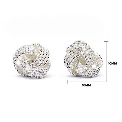 Dimensions of the tennis knot earrings