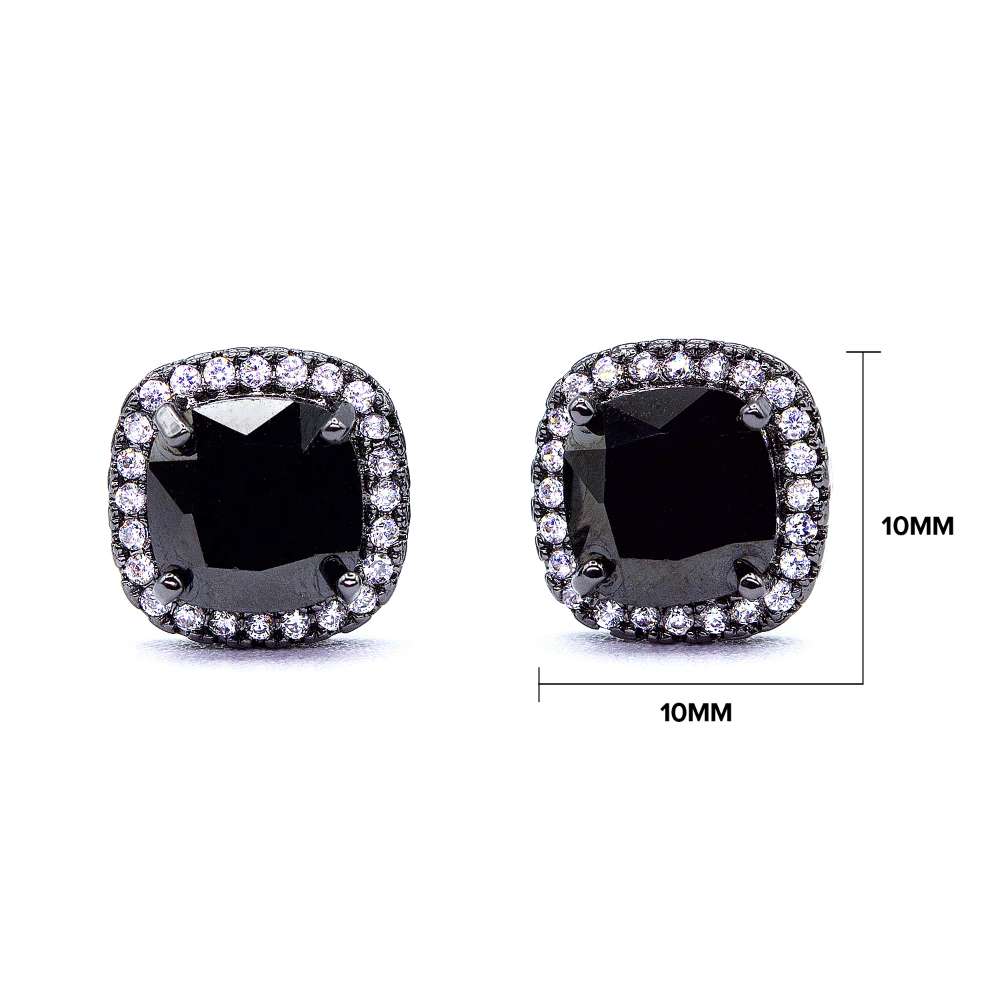 Dimensions of the cushion stud earrings