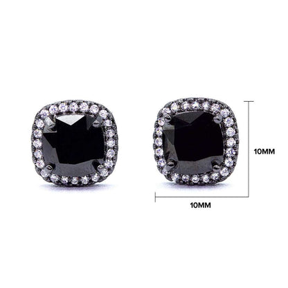 Dimensions of the cushion stud earrings